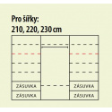 Šatní skříň DUO, v. 240 cm