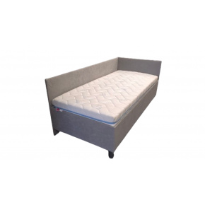 Čalouněná postel s úložným prostorem RYAN 90X200, světle šedá